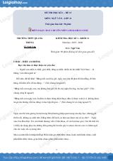 Giải đề thi học kì 1 Ngữ văn lớp 11 năm 2019 - 2020 trường THPT Quang Trung